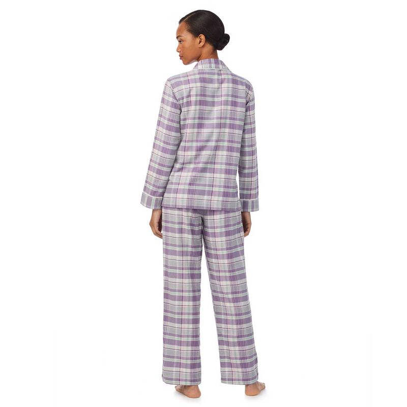 Lauren Ralph Lauren Cotton Brushed Twill L/S Notch Collar Pajama Set image number 1